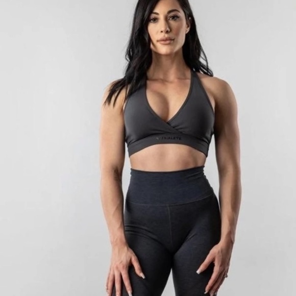 ISO!!! Alphalete surface laser wrap bra xs